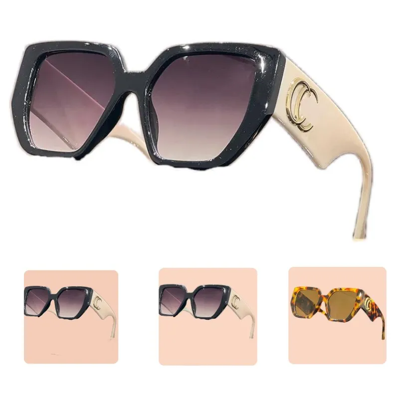 Retro damesontwerper zonnebril modieuze UV400 -benen met letters gepolariseerde goggle heren zomer strand zonnebrillen mannen mode buiten rijden FA0125 b4