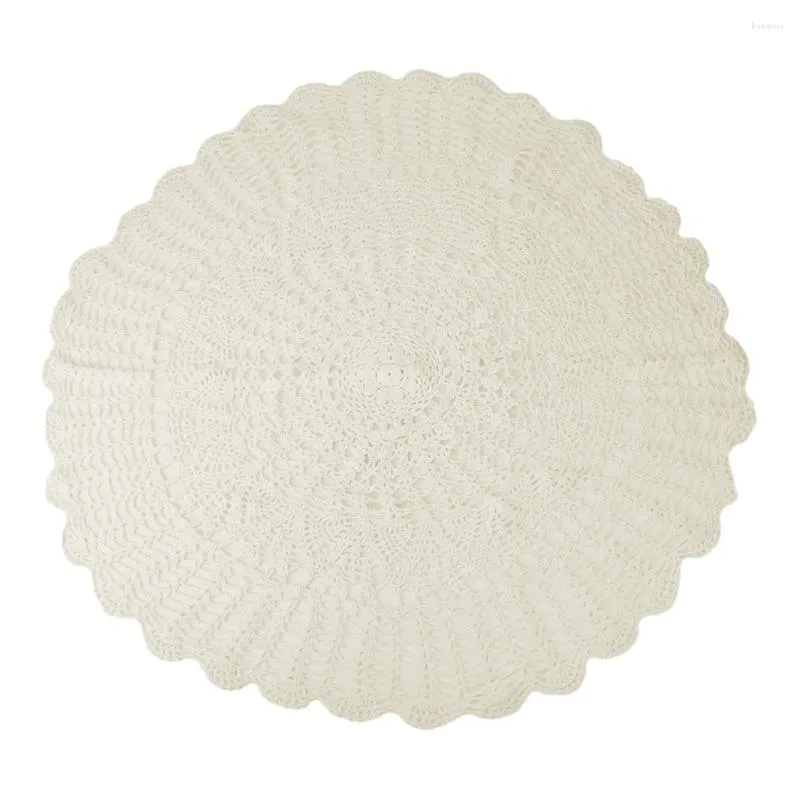 Tafel servet ronde tafelkleed voortreffelijk voor huisdecor Handgemaakte placemat duurzaam te gebruiken
