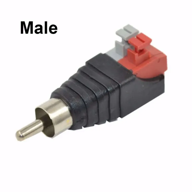 Nieuwe RCA Audio -plug Socket Geperste vrouwelijke mannelijke DC Power Plugs Jack Connector -adapter voor coaxiale signaalconversie Tuning Line2.voor RCA Jack Connector -adapter