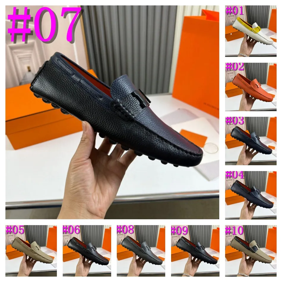 40model echte lederen mannen Casual schoenen luxe merk zachte heren designer loafers mocassins ademende slip op zwarte rijschoenen plus maat 38-46