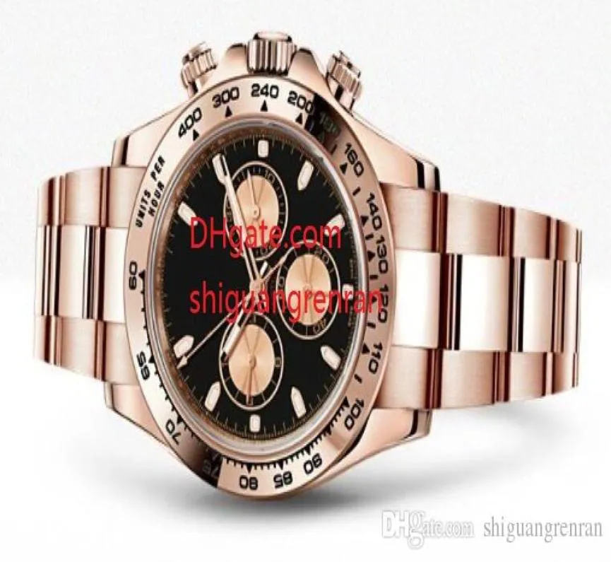 Luxury Men Watch 40mm Sapphire 116505 18K Rose Gold Black Dial Mécanique automatique No Chronograph Mens Wrist Wrists MAN039S MA8542568
