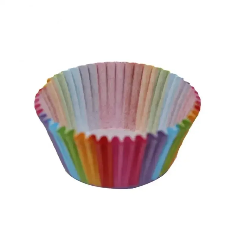 100stShape Liner Box Cake Baking Muffin Paper Cup Party Tray Mold Decoration Rainbow