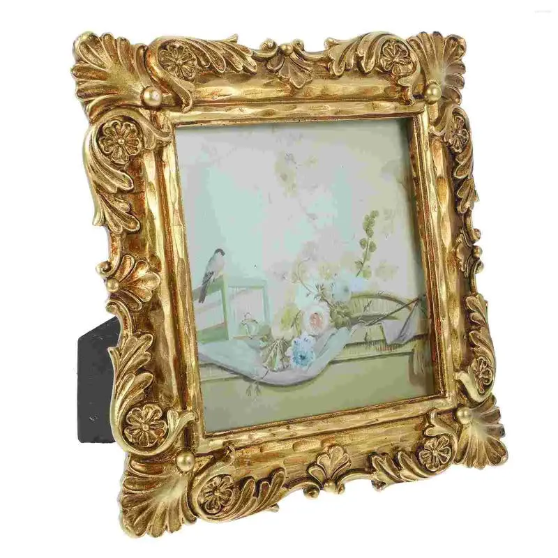 Frames Decor Decor European Retro résine PO Cadre Small Picture Affichage Vintage Wall Desk accessoires