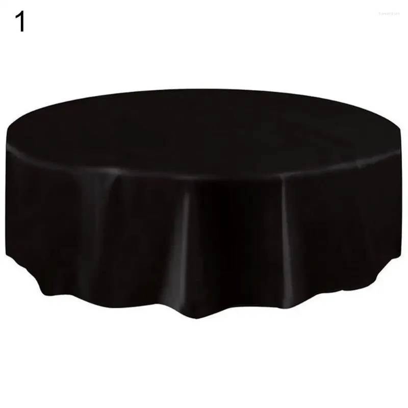 Столовая ткань пластиковая водонепроницаемая одноразовая круговая крышка для свадебной вечеринки с большим цветом