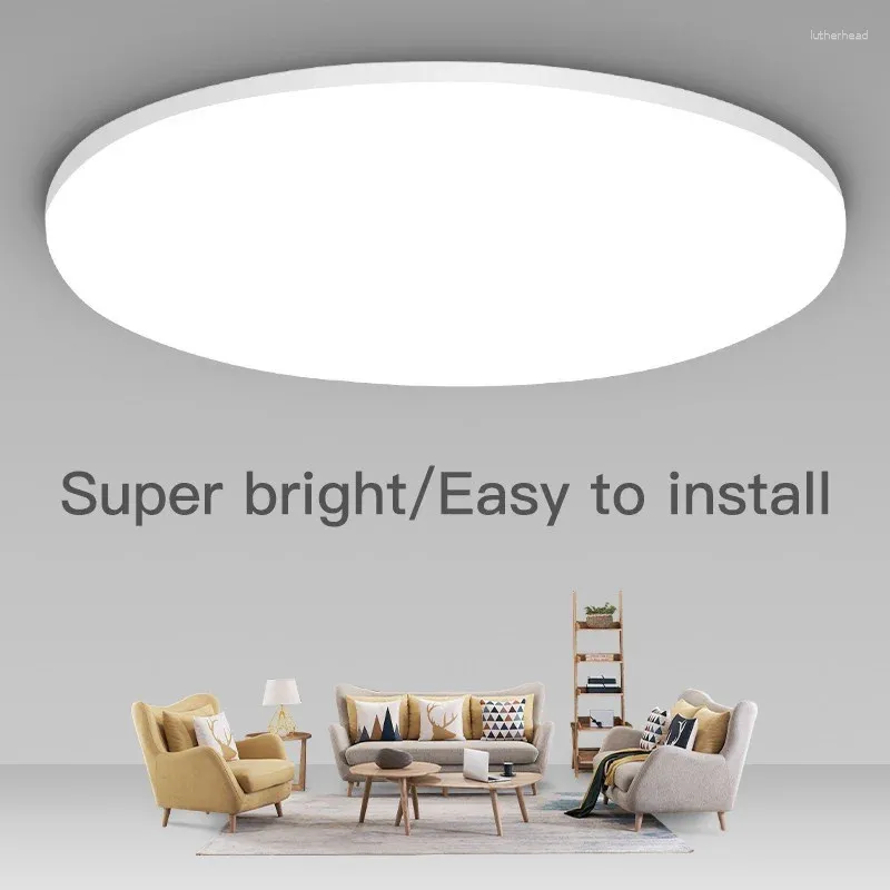 Światła sufitowe żyrandol ultra cienka lampa LED Nowoczesna panel Indoor 2024 220 V dla salonu sypialnia kuchenna
