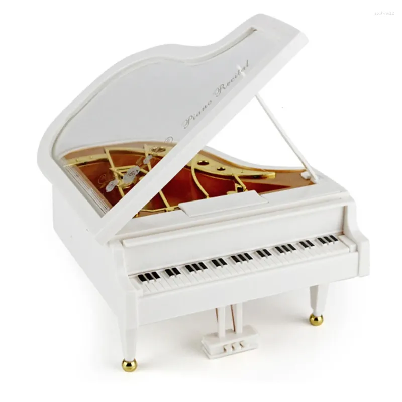 Figurine decorative da 1 pc box musicale in resina ballet ballerino pianoforte classica melodia desktop adornment - size s