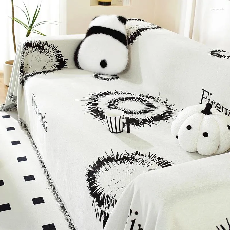 Filtar frihet soffa handduk hudvänlig chenille täcker husdjur soffa reversibel filt all-säsong universal slipcover