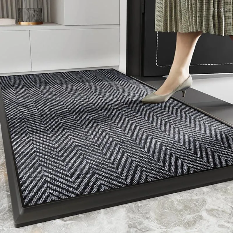 Tapis en caoutchouc des tapis de porte inférieur pour extérieur imperméable anti-vêtements antidérapants