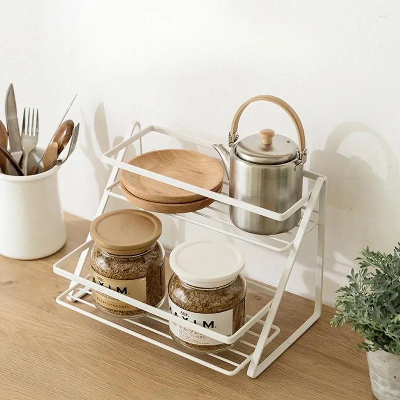 Keukenopslag Spice Rack Organizer Rekken Ruimte Besparend metalen kruidenkast Door Jar Tikstoeften Stand