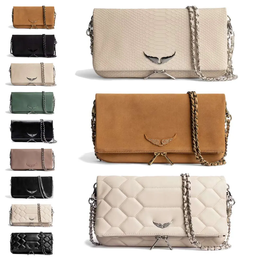 Zadig Voltaire Sac à épaule fourre-tout designer femmes hommes embrayage sacs de main en cuir authentique pochette rock swing your wings chaîne luxury denim coucher de soleil sacs à bandoulière 999