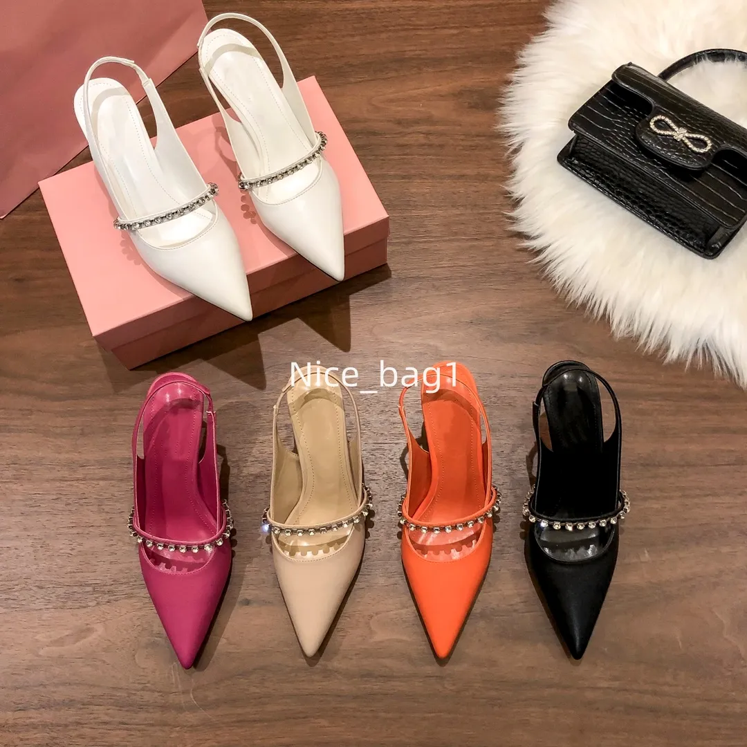 Designer High Quality Dress Shoes New Summer Sandals 8cm10cm Women's High Heels Crystal Buckle Party Ladies Wedding Sexy Belt diamond 100% leather sole sandals 34-40