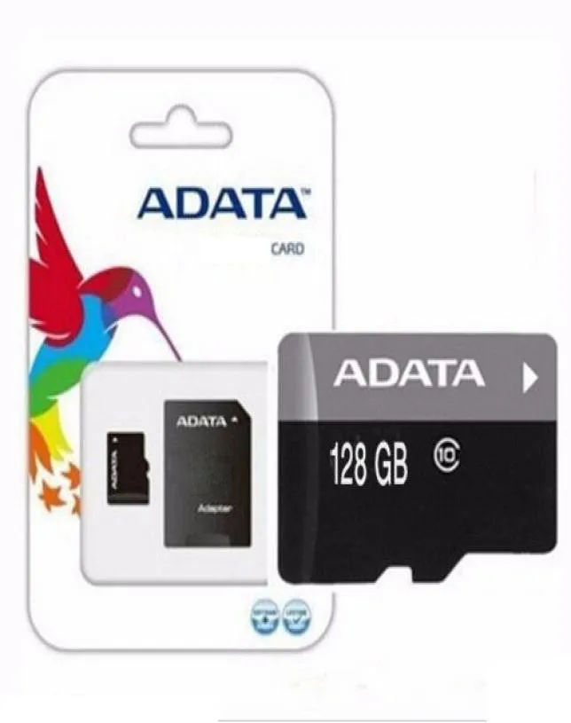 ADATA 80MBS 90MBS 32 Go 64 Go 128 Go 256 Go C10 TF Flash Memory Carte Adapter Retail Blister Package Epacket DHL 9634228