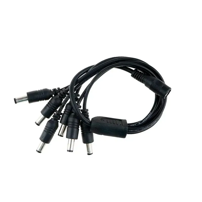 2024 DC Power Jack 5.5x2.1mm Câble d'alimentation CC 1 Femelle à 2,3,4,5,6,8 Adaptateur de séparateur de fiche masculin pour la caméra de vidéosurveillance et la bande LED DC