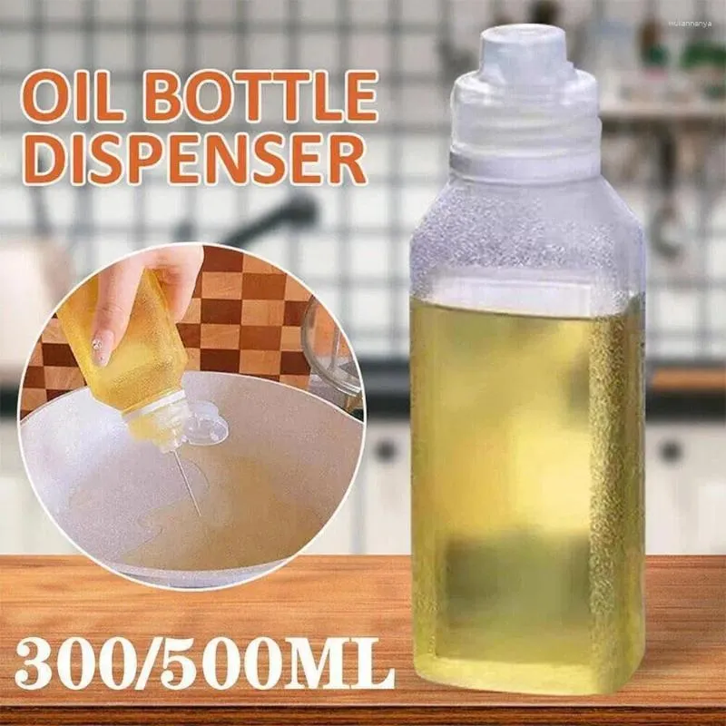 Lagringsflaskor PP5 Ingen hängande olja Can Kitchen Tool 300 ml Squeeze Dispenser 500 ml