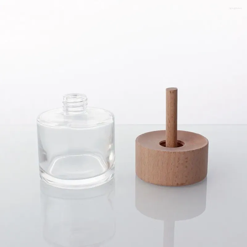 Bouteilles de rangement 50 ml diffuseur avec capuchon en bois bricolage mini rechargeable pots de parfum bouteille de voiture parfum vide