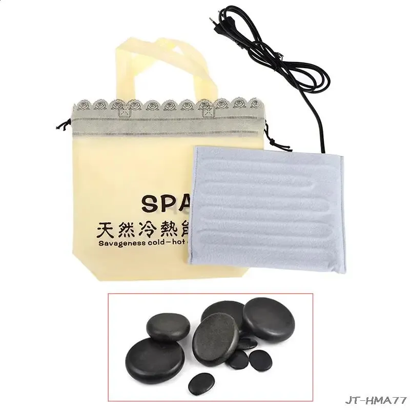 Rocks Massage Stones Warmer Heater Electric Heating Bag Body Spa Pain Relief 240402