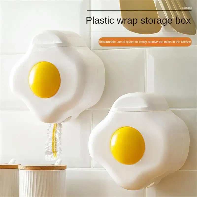 Storage Bottles Plastic Wrap Box No Punching Kitchen Water Proof Wall-mounted