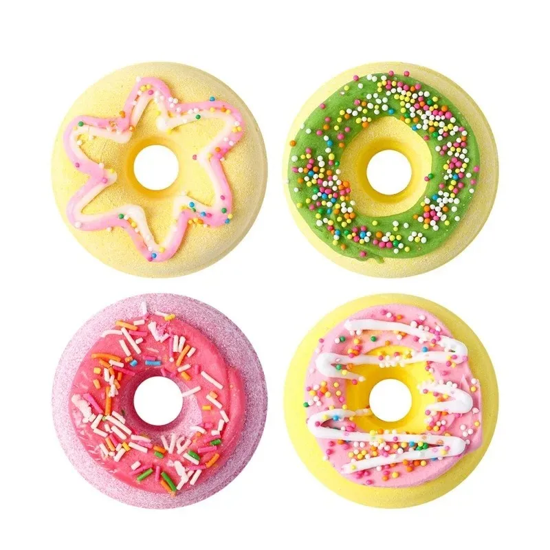 2024 Shower Ball Bubble Bomb Creative Donut Bath Salt Balls Effervescent Bubble Shower Balls Body SPA Skin Moisturized Smooth for Donut