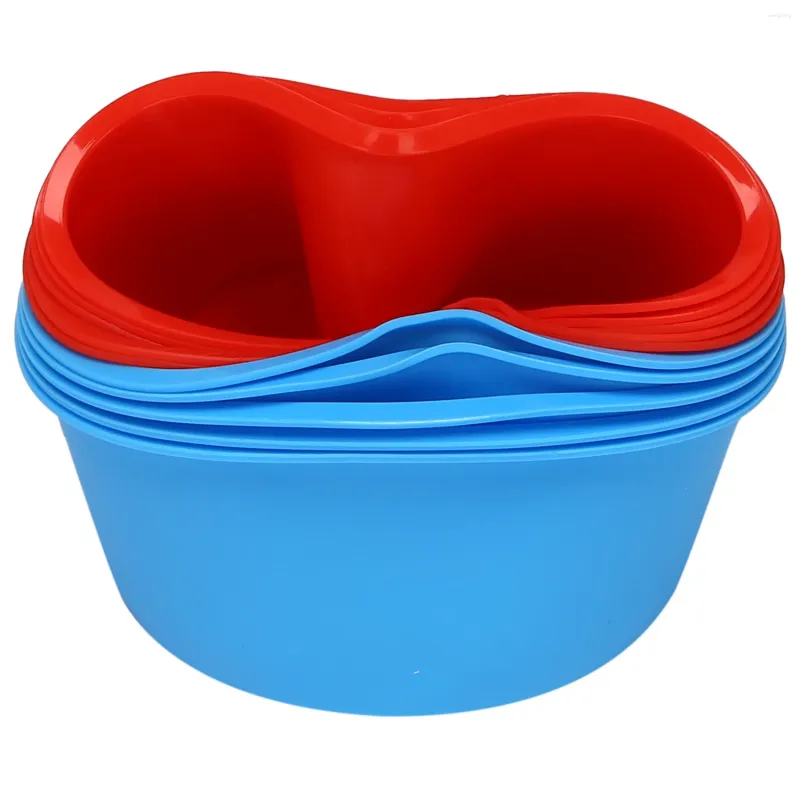 Baking Moulds 10 Pieces Silicone Cake Mold 's Day Round Pan 4 Inch Kitchen Bakeware Red Blue