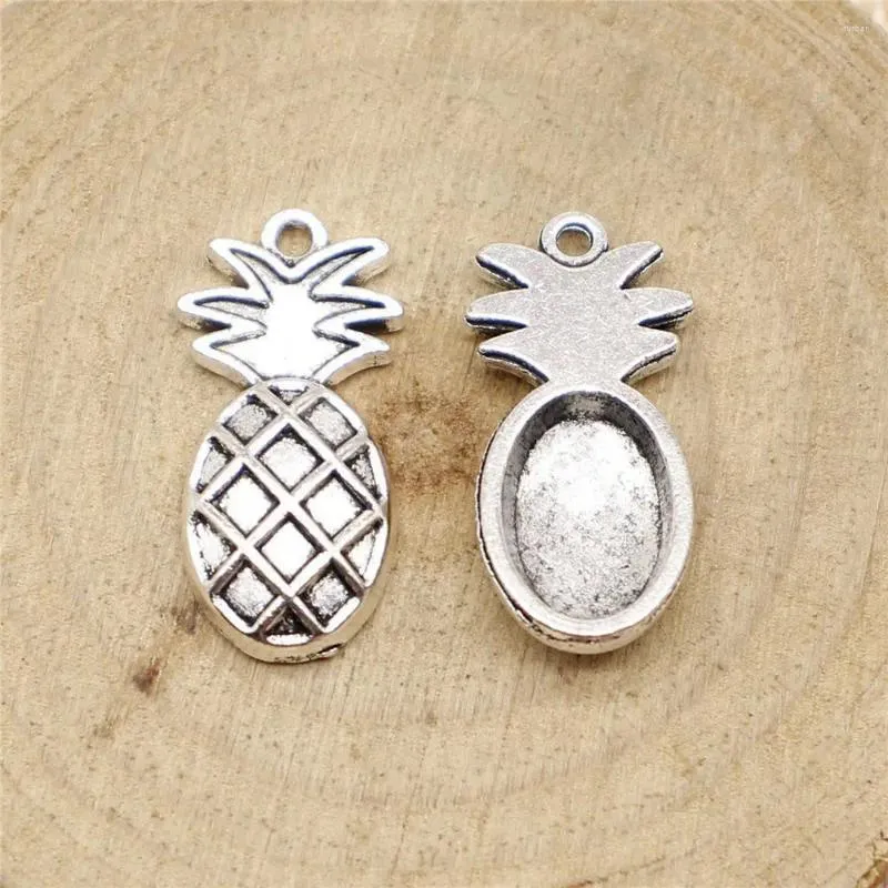 Charms tillbehör för kvinnor ananas smycken hängen 24x12mm 10 st