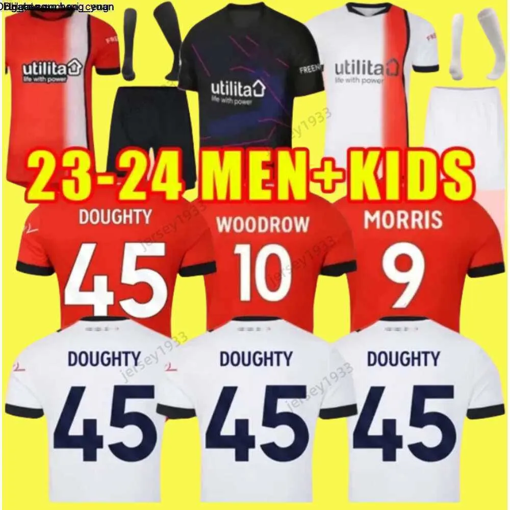 24 Luton 23 Town Soccer Trikots Kids Kit Home Away Dritte 3. Training Fußball -Hemd -Fan -Spieler -Version Maillot Fuß Morris Woodrow Ado Burke Campbell 88