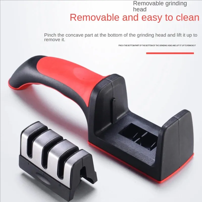 3-Stage Knife Sharpener with 1 More Replace Sharpener Manual Kitchen Knife Sharpening Tool For all Knives sharpening system