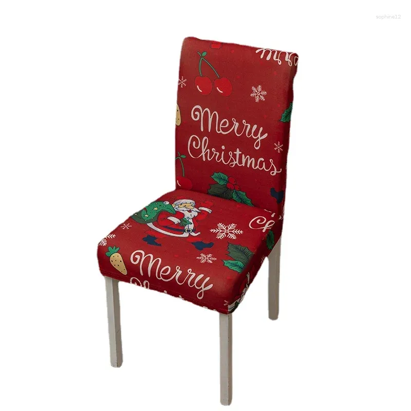 椅子はクリスマスダイニングホリデーデコレーションエラスティックバックカバーテーブルクロス