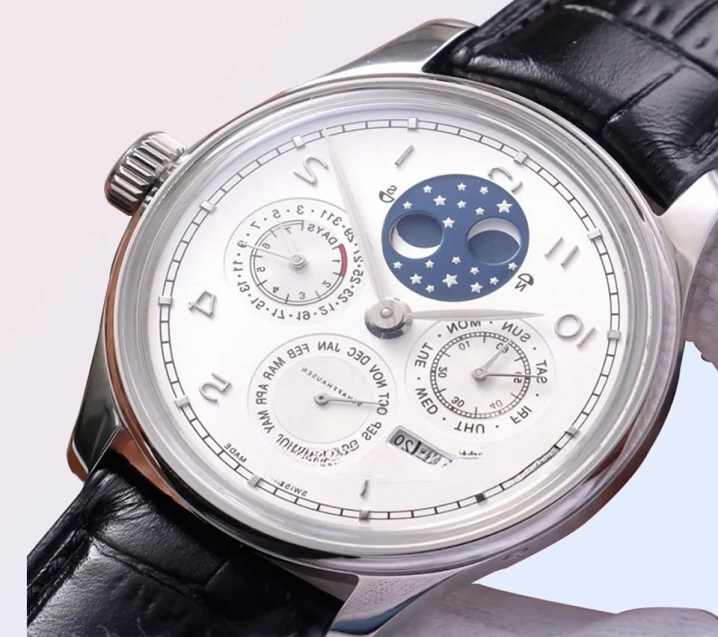 Eternity v9f Super Version Perpetual Calendar 502305 Moon Phase Reserve A52610 Автоматический белый циферблат мужские мужские