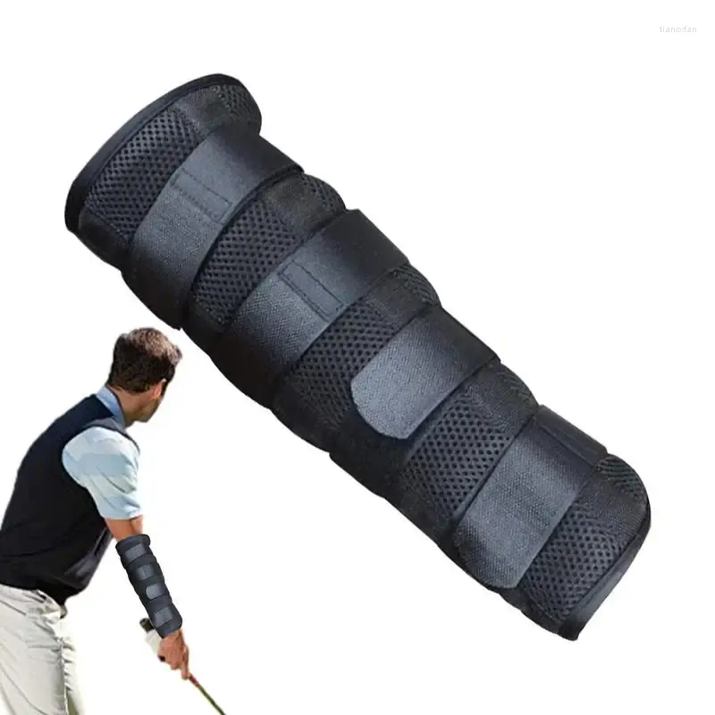 Knäskydd golf armbåge stag män justerbar täthet rak arm svänghjälp med andningshaltiga wrap ärmar