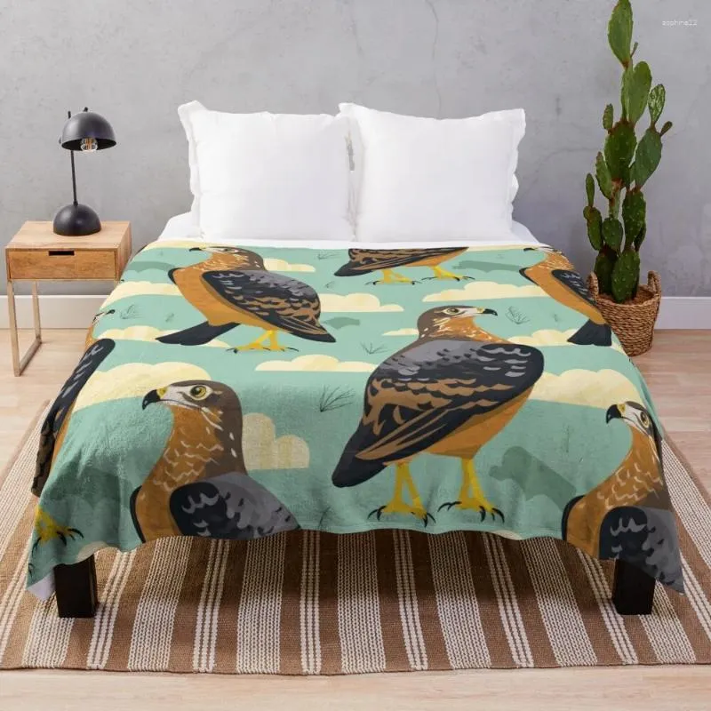 Blankets British Buzzard Digital Pattern Throw Blanket Funny Gift Soft Bed