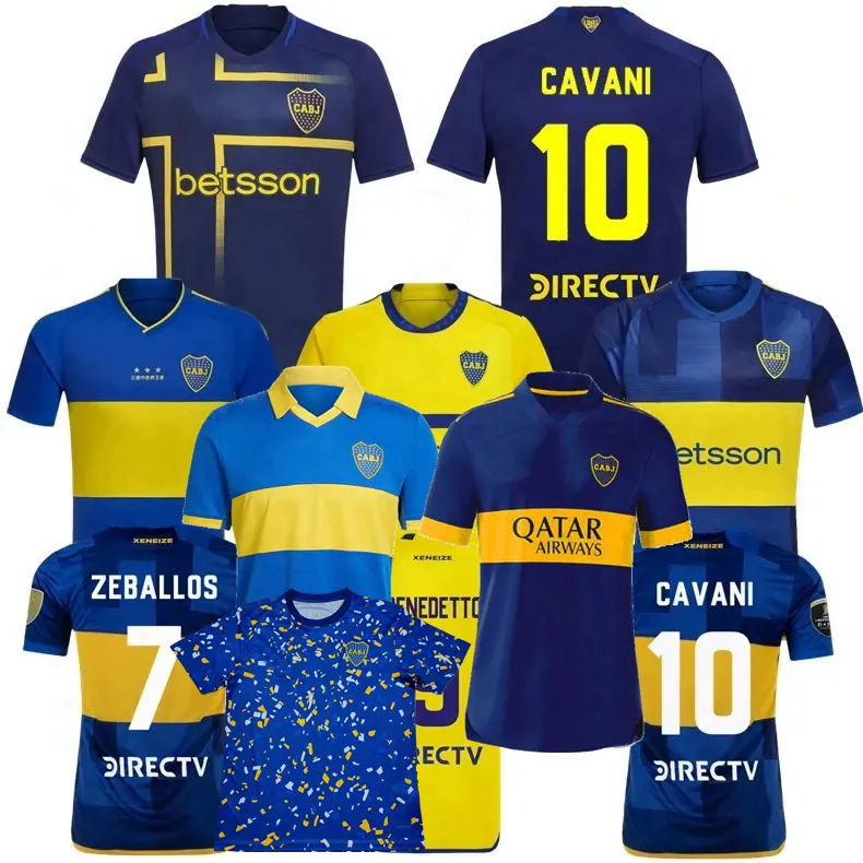 مشجعي اللاعبين Cavani Boca Juniors Soccer Courseys 2023 2024 Maradona Benedetto Marcos Rojo Carlitos Tevez Barco Medina Langoni 20 21 22 23 24 Football Men Kids Shirt