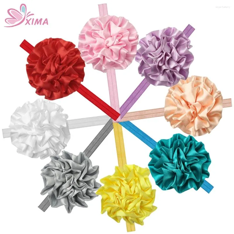 ヘアアクセサリーxima 8pcs 2.5''little girls flower headband beautiful elastic hairband for Kids