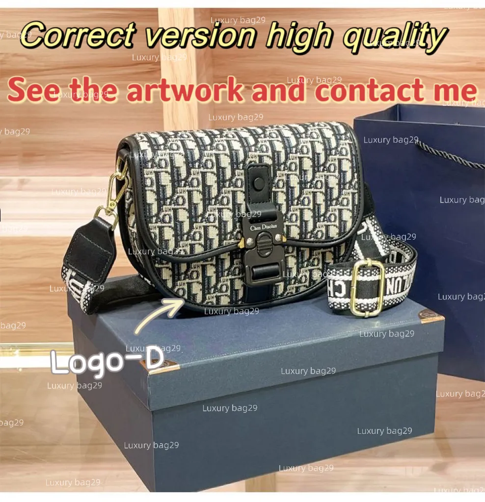 Men's Saddle Bag Crossbody Bag Designer D Embroidered canvas letters correct version High quality See the original Contact me
