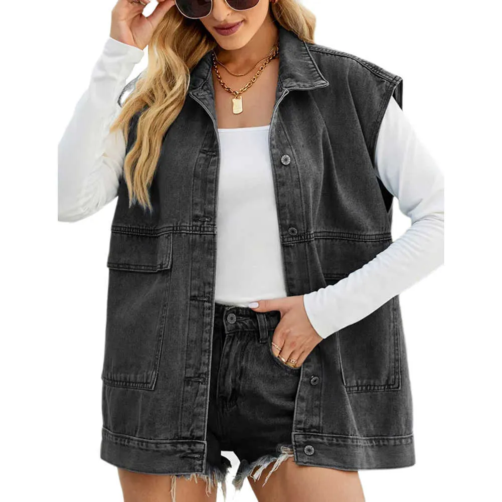 Hochwertige Damen Mode ärmellose Jeansjacke Frauen Denim Weste Großhandel