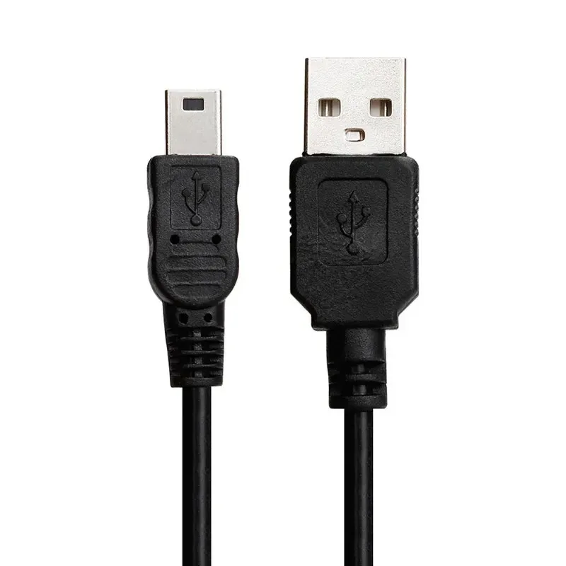 Billaddning krökt mini / mikro USB -kabel för bil DVR -kameravideoinspelare / GPS / pad / mobil, kabellängd 3,5 m 11,48ft