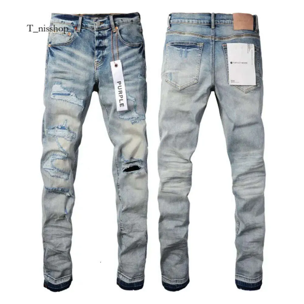 Lila jeans denim byxor mens lila jeans designer jean män byxor avancerad kvalitet rak design retro streetwear casual svettbyxor joggar pant 298