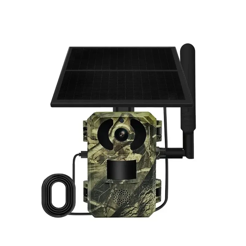 Ny 4G SIM Solar Camera Hunting Trail Camera Wildlife Tracking Surveillance Infrared Night Vision Wild Cameras Photo Traps App UCon