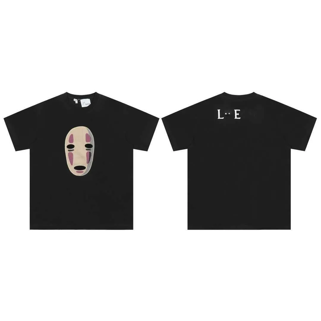 Hochversion LO 24SS Qianyou Qianxun Gesichtloses männliches Stickpaar lässig locker kurzärmeliges T-Shirt