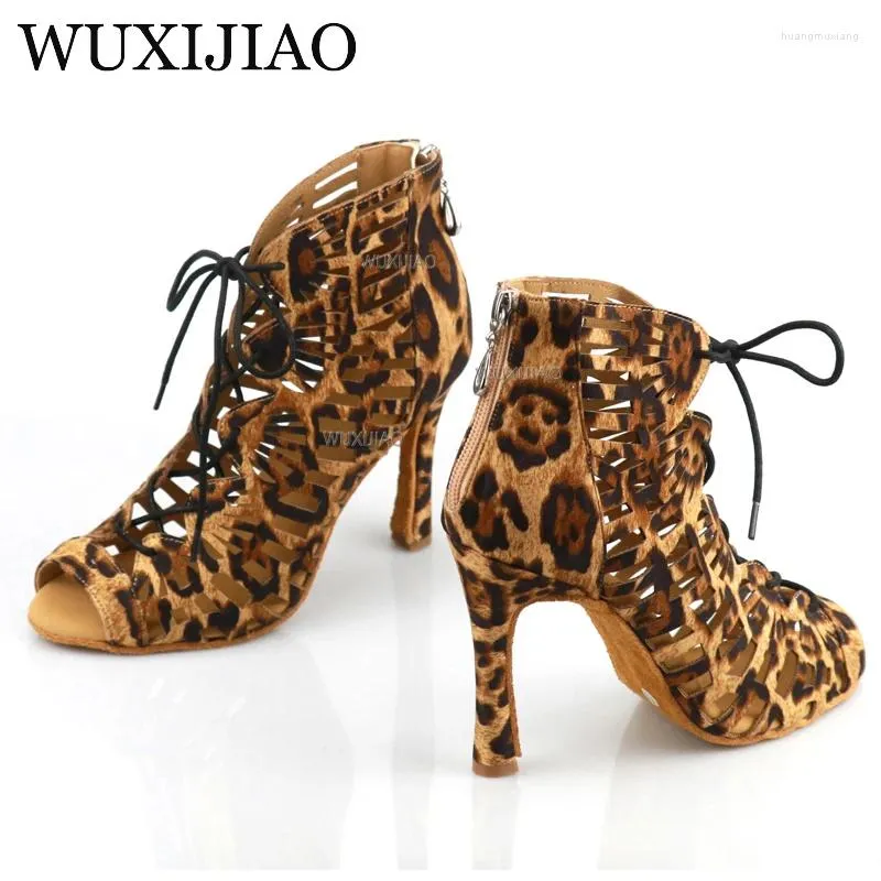 Sapatos de dança Wuxijiao Latin Ladies Salsa Meias curtas de joelho confortável