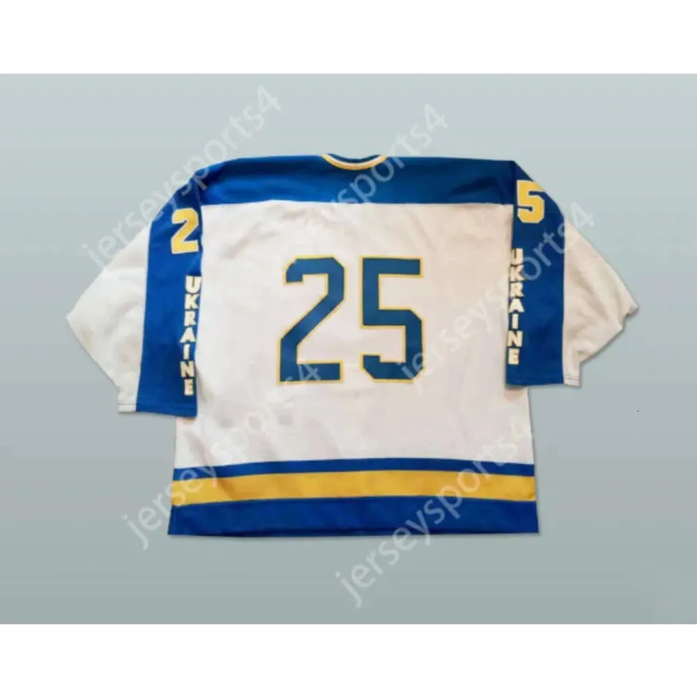 GDSIR Niestandardowa nazwa i numer 25 Ukraina Hockey Jersey New Ed S-L-XL-XXL-3XL-4XL-5XL-6XL