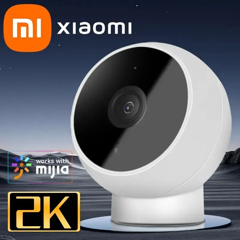 Câmera de câmeras xiaomi IP 2k 1296p 180 ° Monitor de segurança para bebês Vídeo de visão noturna da webcam AI Aurveilância de detecção humana Mi Smart Home