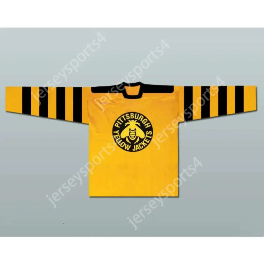 GdSir Custom Pittsburgh Yellow Jackets 15 Hockey Jersey New Top Ed S-M-L-XL-XXL-3XL-4XL-5XL-6XL