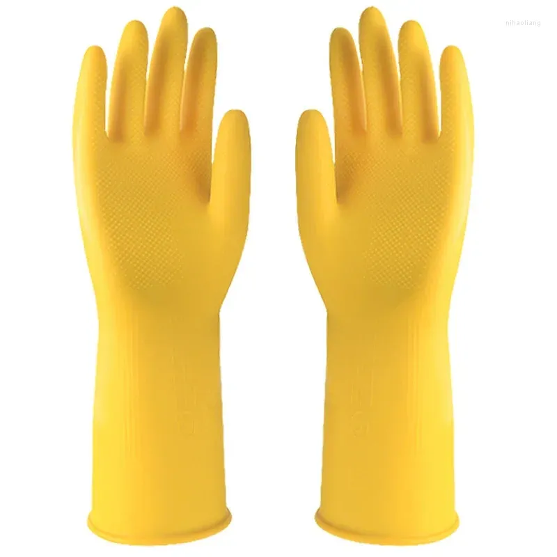 Disposable Gloves 1Pair Latex Smooth Rubber Washcloth Household Cleaning House Garden Kitchen Dishwashing Mittens
