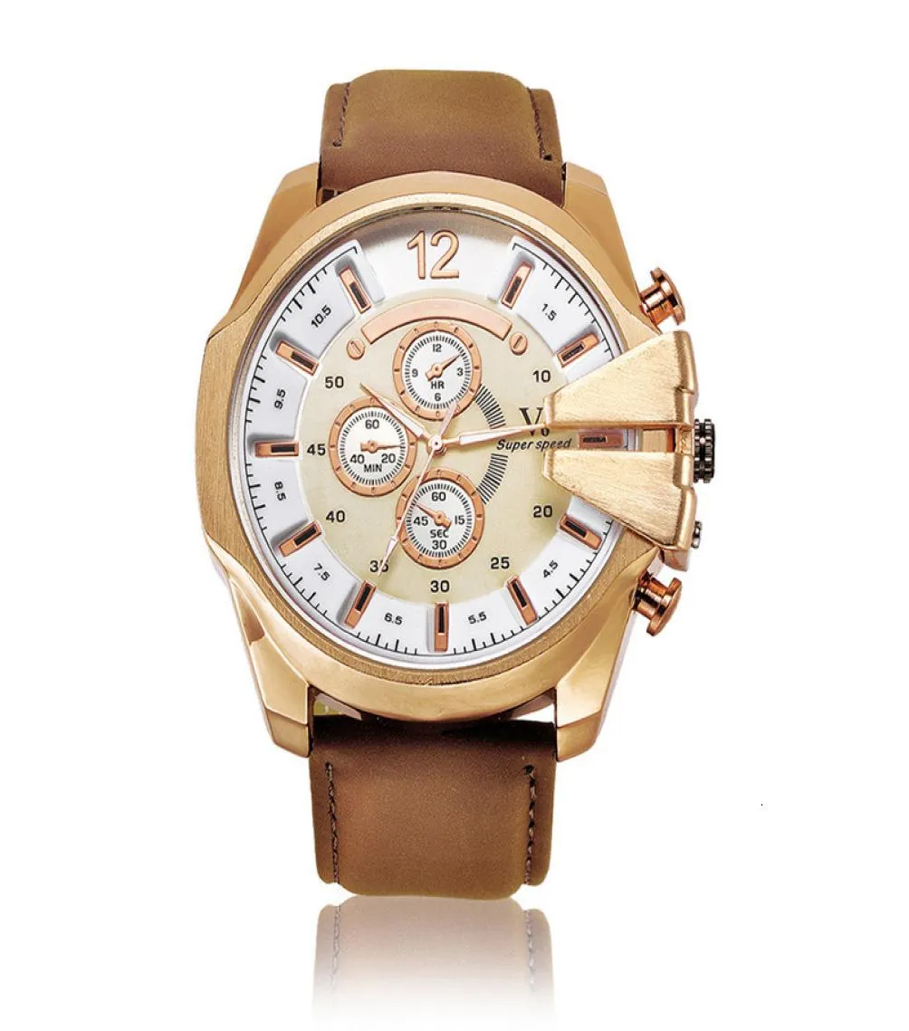 Наручительные часы Tope Sodge Decorative Fake Eye Bare Dial Японское движение Men039S Business Watch v6 Men039s Watch1483699