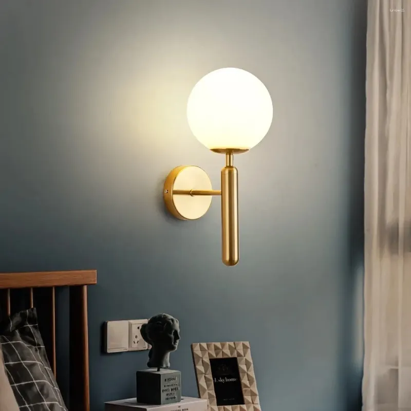 Lâmpada de parede nórdica arandela moderna ao lado do quarto espelho de banheiro escada de escada Luminiraira Iluminação interna com base E27