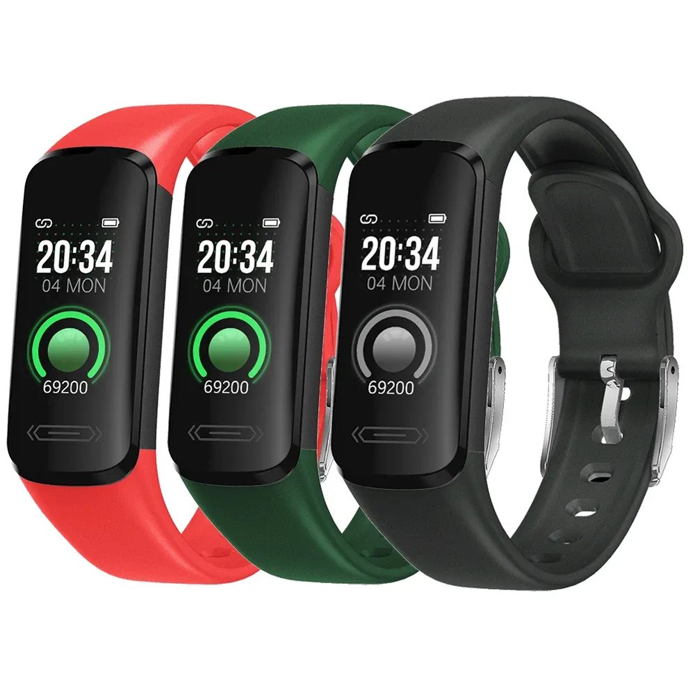 Armband 2022 Smart Watchband Women Man Fitness Clock IP68 Waterpoof Swimming Surfing Sports Blood Hear Rate Monitor för Xiaomi Huawei