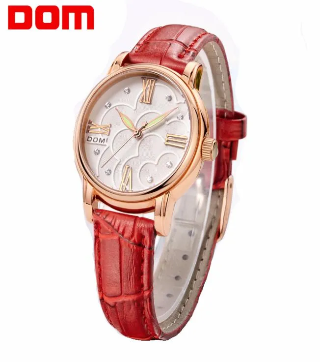 Titta på Women Dom Brand Elegant Retro Watches Fashion Ladies Quartz Watches Clock Women Casual Leather Women039S armbandsur G11163834