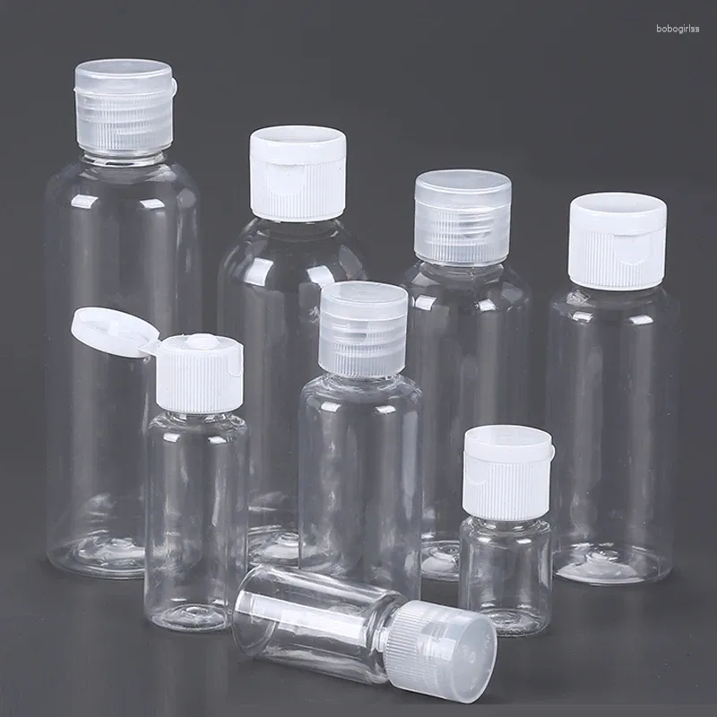 Storage Bottles 100Pcs Clear Plastic Empty Travel Container With Flip Cap Small For Liquids Shampoo Lotion Conditioner