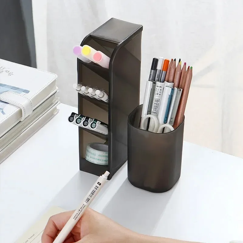 حامل قلم سطح المكتب متعدد الوظائف لإدراجه بشكل غير مباشر من 4 شبكة تخزين مدرسة تخزين Desk Desk Pen Pencizer