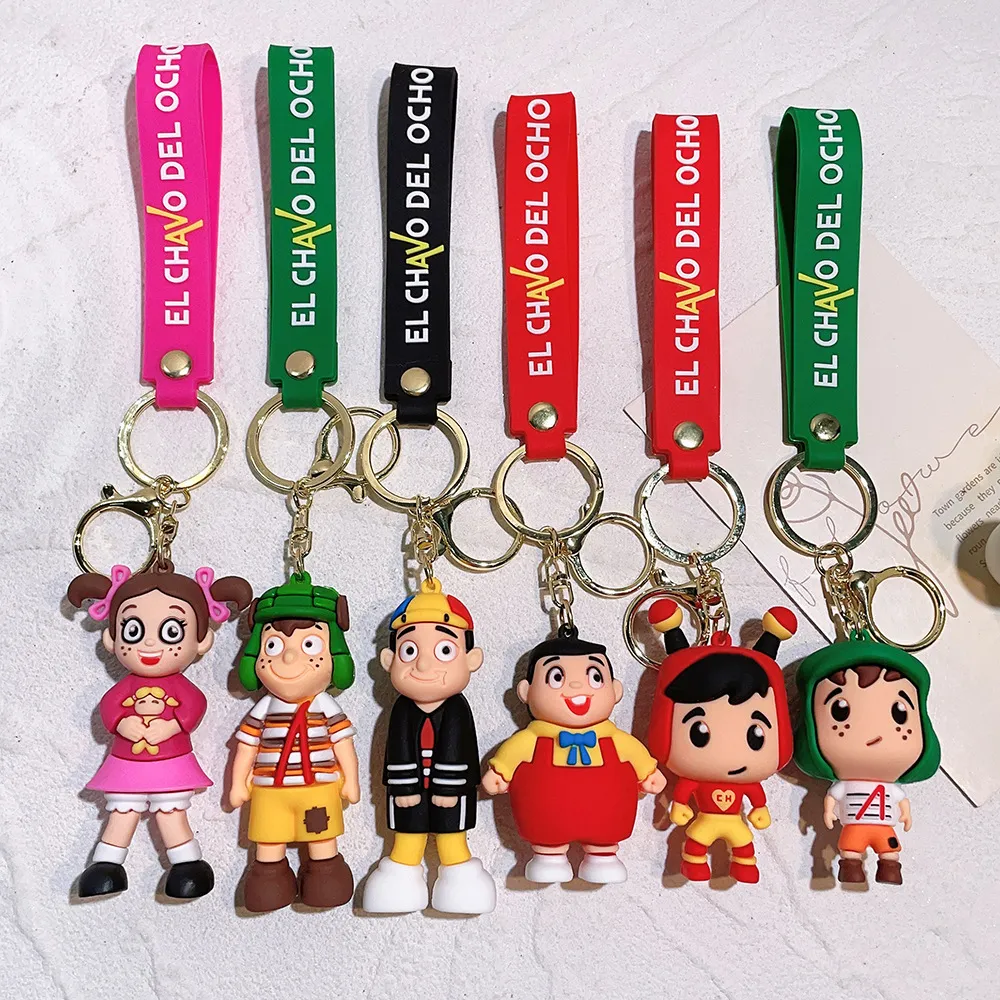 أزياء Carton Movie Character keychain keychain Rubber و Key Ring لسلسلة مفاتيح مجوهرات الظهر 083579